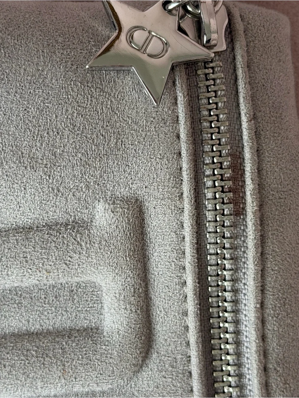 Dior Beaute Gray Cosmetic Bag w/ Star Charm ⭐️